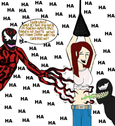 Mary Jane Vs Carnage And Venom By Missbellytickler On Deviantart