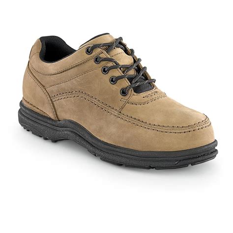 Mens Rockport Works World Tour Steel Toe Casual Shoes Tan 208584
