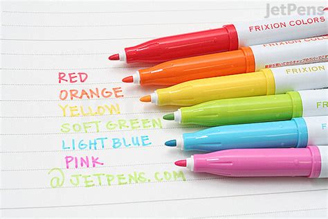 Pilot Frixion Colors Erasable Marker 6 Color Set Jetpens