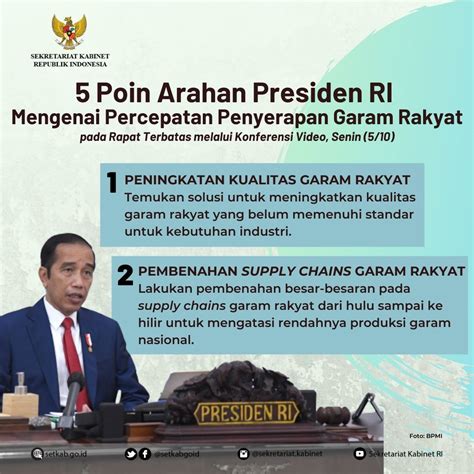 Sekretariat Kabinet Republik Indonesia 5 Arahan Presiden Joko Widodo
