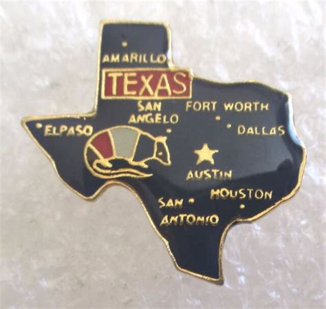 State Of Texas Map Tourist Travel Souvenir Collector Pin Ebay