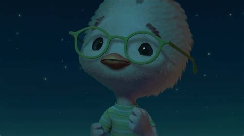 Download A Cartoon Chicken With Glasses Standing In The Night Sky