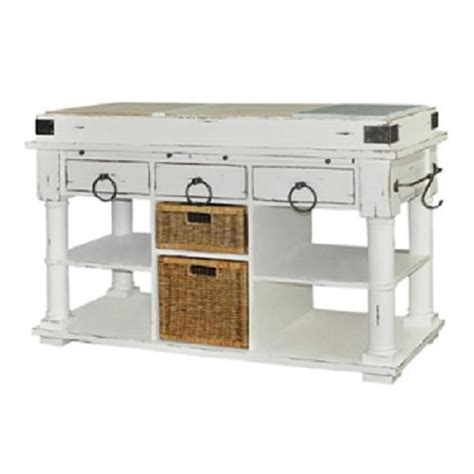 This was also my very first ana white. Butcher Block with Marble White Distressed Kitchen Island ...