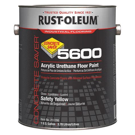 Rust Oleum 251286 5600 Floor Paint Urethane Modified Acrylic 1 Gal