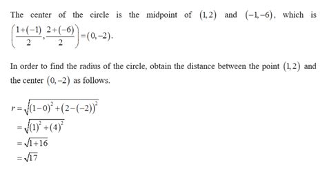 How To Find The Equation Of A Circle With Diameter Endpoints