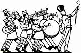 Band Coloring Marching Getcolorings Printable sketch template