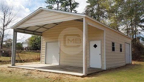 24x50 Combo Utility Building Enclosed And Open Combo Building Metal