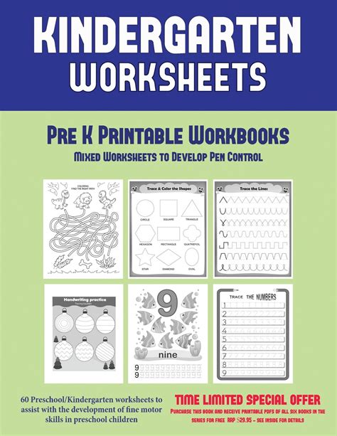 Pre K Printable Workbooks Pre K Printable Workbooks Mixed Worksheets