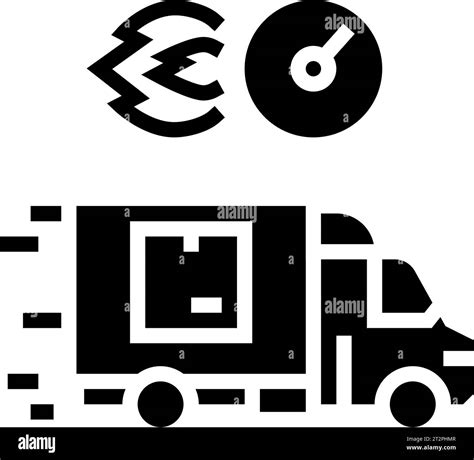 Last Mile Delivery Logistic Manager Glyph Icon Vector Illustration