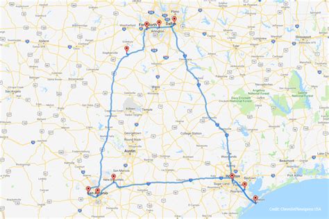 Places Missed On The Perfect Texas Road Trip Map Roadloans Texas