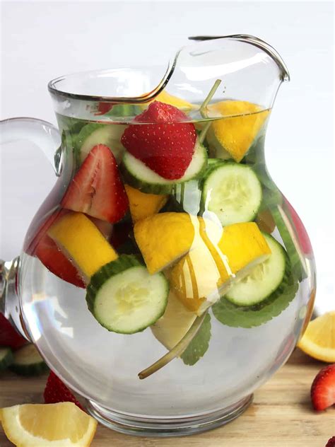 Lemon Mint Cucumber And Strawberry Infused Water Slow The Cook Down