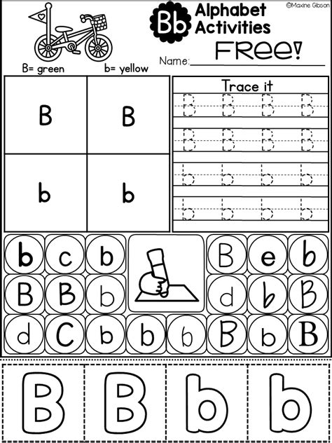 Free Sample Alphabet Activities First Grade Freebies Teacher Time