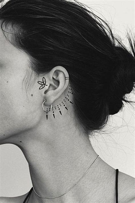 21 Cute And Cool Small Ear Tattoos For Women In 2021