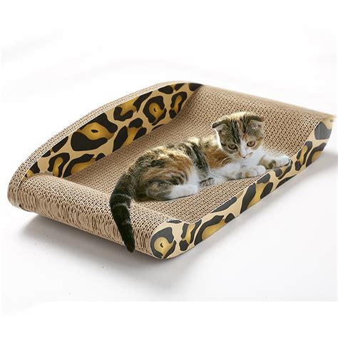 Leopard Sofa Shaped Cardboard Cat Scratcher Cat Toy Pet Products 2020