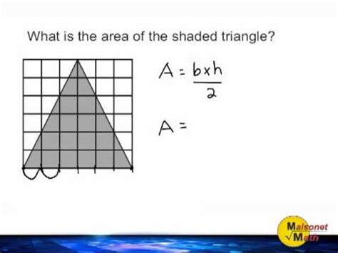 We know how to find an area when we know base and height Area Of A Triangle - Using A Grid To Find Dimensions - YouTube