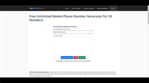 Unlimited Phone Number Generator For Us Mobile Numbers Free Generator