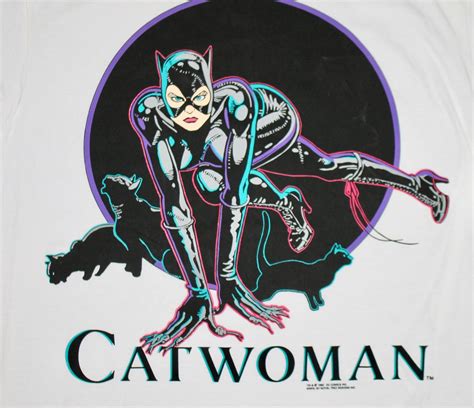 Lxl Nos Vtg 90s 1992 Catwoman Dc Comic T Shirt Batman Comics 80126