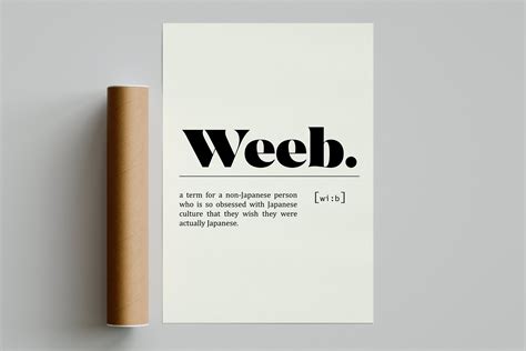 Weeb Definition Poster Anime Prints Anime Wall Art Anime Etsy