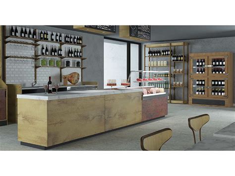 Comptoirs de bar, work station per cocktail, banchi per aperitivi, tavoli per cocktail, il banco frigo e' l'elemento necessario per bar, gelaterie, e negozi che vendono alimenti vari. Enjoy bar arredo per il negozio alimentari e Caffè | Al Ticino