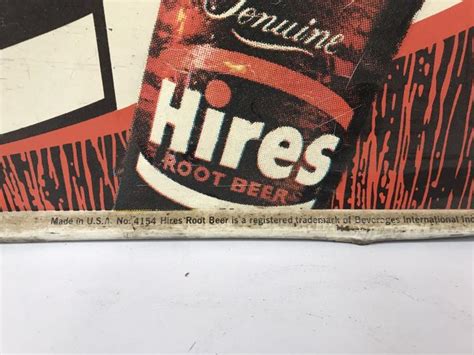 hires root beer tin advertising sign