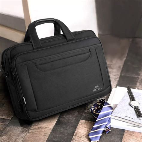 Laptop Bag 17 Inch Expandable Briefcase For Men Women Water Resistant