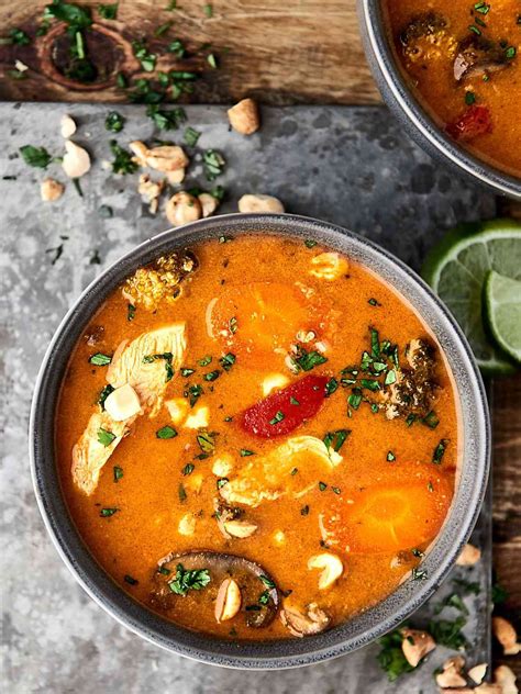 Reduce heat and simmer uncovered for 30 minutes. This Slow Cooker Thai Chicken Soup is loaded with creamy ...