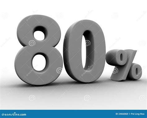 80 Percent Stock Illustration Illustration Of Performance 2466068