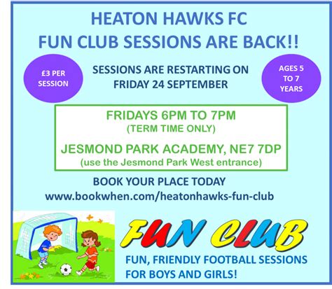 Fun Club 5 7 Yrs Heaton Hawks