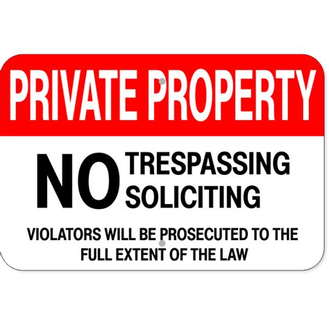 Private Property Aluminum Sign 12 X 18