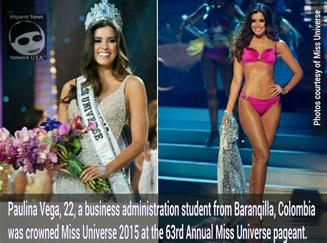 That would be the lovely miss colombia, paulina vega. Hispanic News Network U.S.A.: Paulina Vega From Baranqilla ...