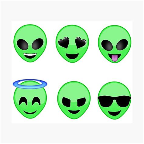 Alien Emojis Photographic Print For Sale By Arcchituni Redbubble