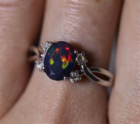 Black Opal Ring Manualnored