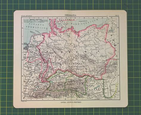 1890 Vintage Map Of Germany In Classical Antiquity