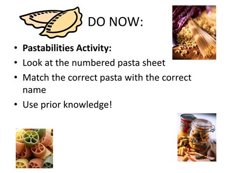Ppt Different Types Of Pasta Powerpoint Presentation Free Download