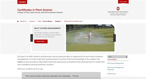 The Plant Science Certificates Turfgrass Management Osu Turfgrass