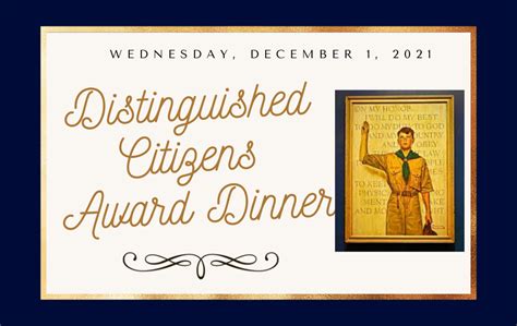 2021 Distinguished Citizens Award Dinner Mayflower Council Bsa