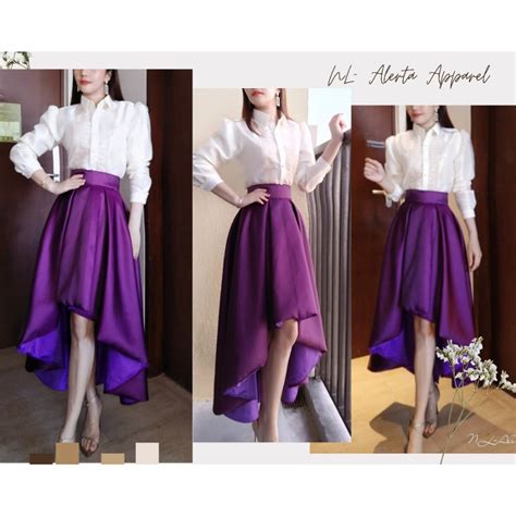 MODERN FILIPINIANA BARONG AND SKIRT FOR WOMEN INDIVIDUAL SELLING Shopee Philippines