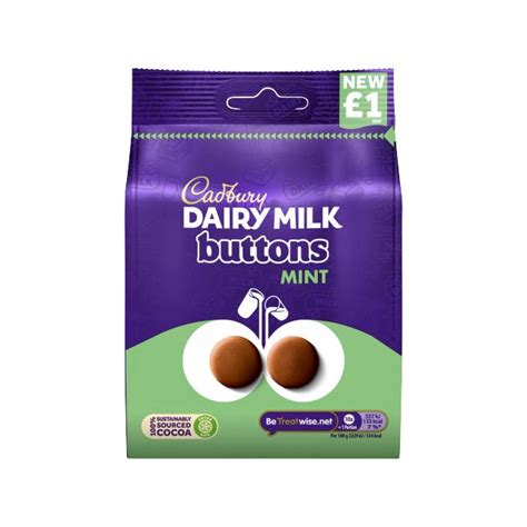 Cadburys Dairy Milk Mint Buttons 95g £1 10 Pack