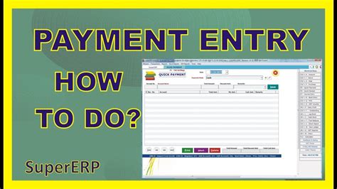 How To Enter Quick Payment Expense In Software Youtube