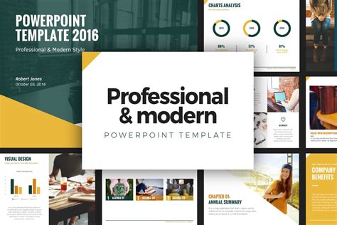 Modern Powerpoint Template Presentation Templates Creative Market