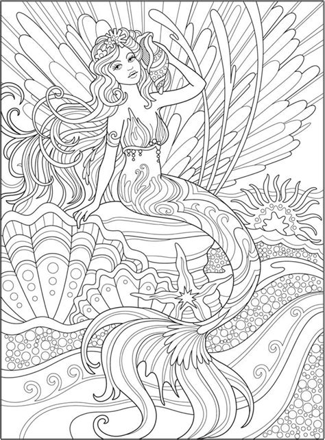 Welcome To Dover Publications Ch Magnificent Mermaids Mermaid Coloring Book Mermaid
