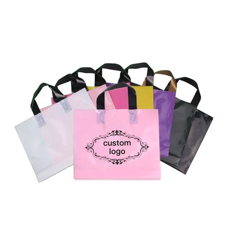 45x3510cm 500pcs Custom Logo Printed Pe Plastic Shopping Bags