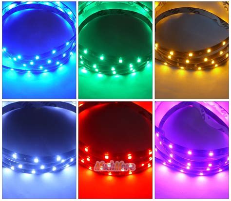 6 Pack Dc 12v Waterproof 1ft 15 Led Strip Underbody Light With 6 Wires