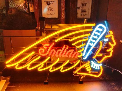 Indian Motorcycles Neon Sign Indian Motorcycles Signs Indian Motorcycle