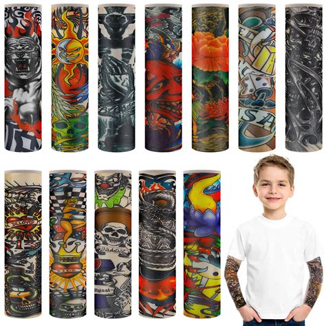 Buy 12 Pieces Tattoo Arm Sleeves For Kids Fake Tattoo Sleeve Temporary