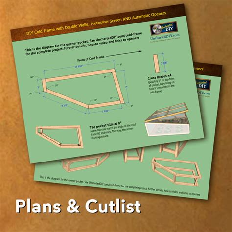 One key difference over their larger brethren is their small size. Cold Frame Opener Pocket Plans & Cutlist PDF - Uncharted DIY