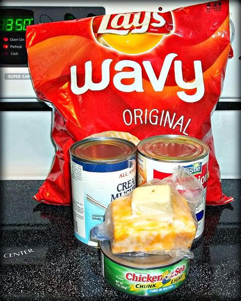 New tuna casserole with potato chips. Singing Honey Bee: 6 Reasons you may like Potato Chip Casserole: New Meal Monday
