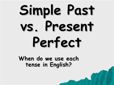 Wenn etwas zu einem bestimmten zeitpunkt stattgefunden hat, abgeschlossen ist und keine auswirkungen auf die gegenwart hat 4) past progressive: Simple past vs. present perfect
