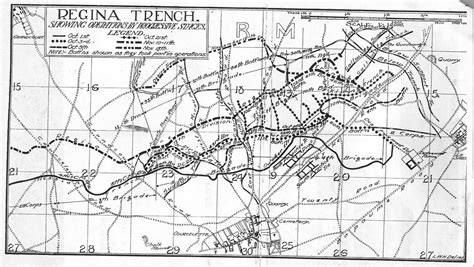 A Trench Map Of The Area Canadian Soldiers Battle Of The Somme