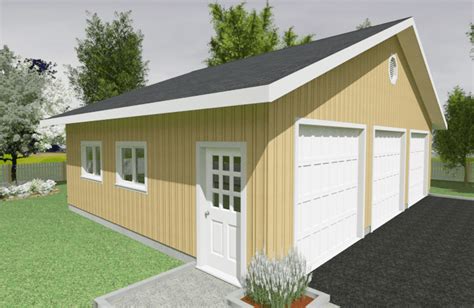 36′ X 26′ Gable Roof Garage Kit Kb Prefab